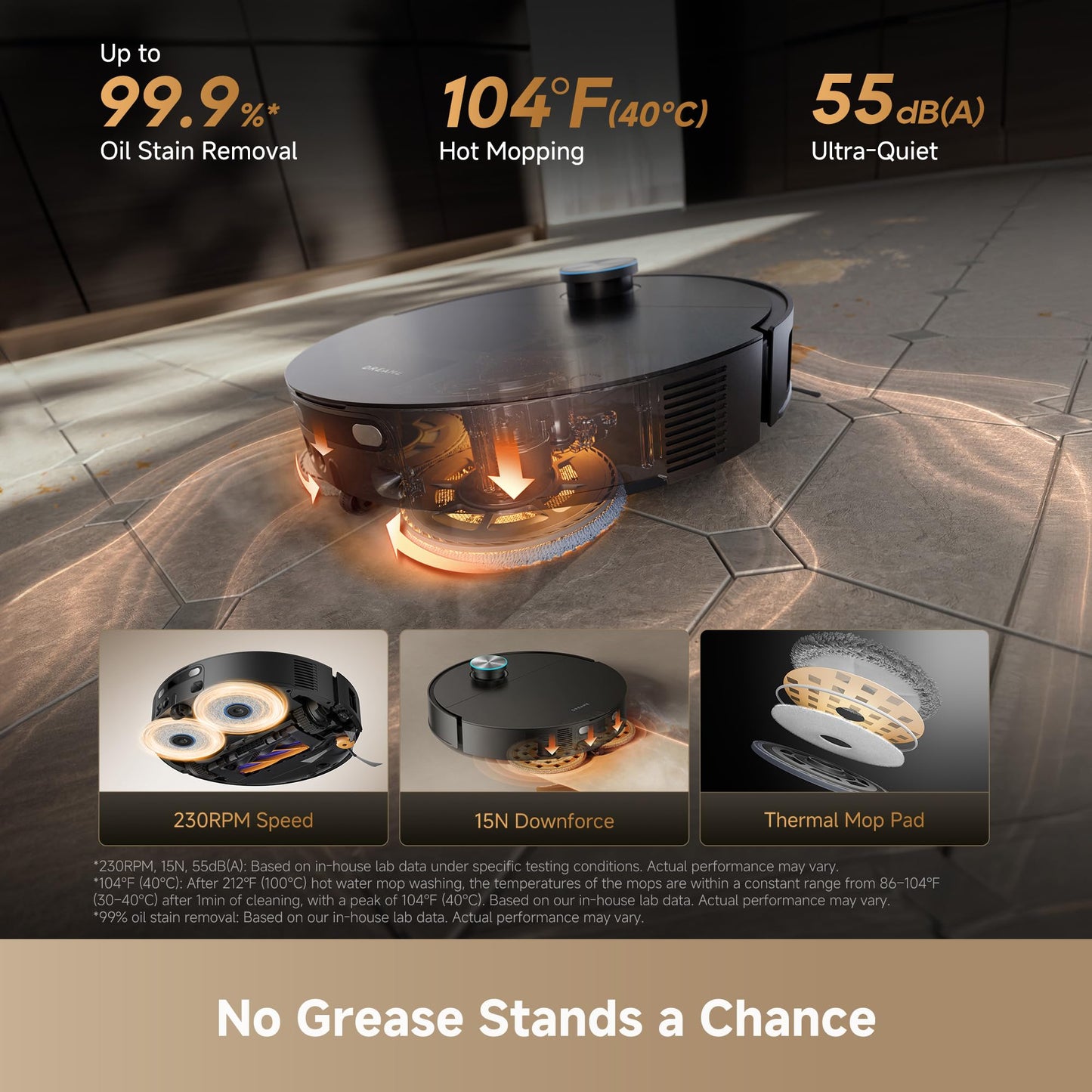 DREAME X60 Ultra Robot Vacuum and Mop, 3.13in Ultra-Thin Design, 3.47in Obstacle Clearing, 35,000Pa Suction, Self Emptying&Refilling, Mop Self-Cleaning, 100% Detangling, 280+Obstacle Avoidance, Black