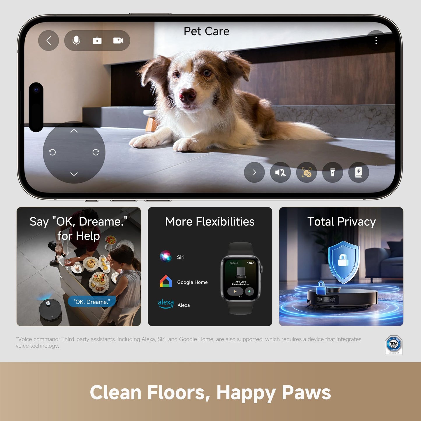 DREAME X60 Ultra Robot Vacuum and Mop, 3.13in Ultra-Thin Design, 3.47in Obstacle Clearing, 35,000Pa Suction, Self Emptying&Refilling, Mop Self-Cleaning, 100% Detangling, 280+Obstacle Avoidance, Black