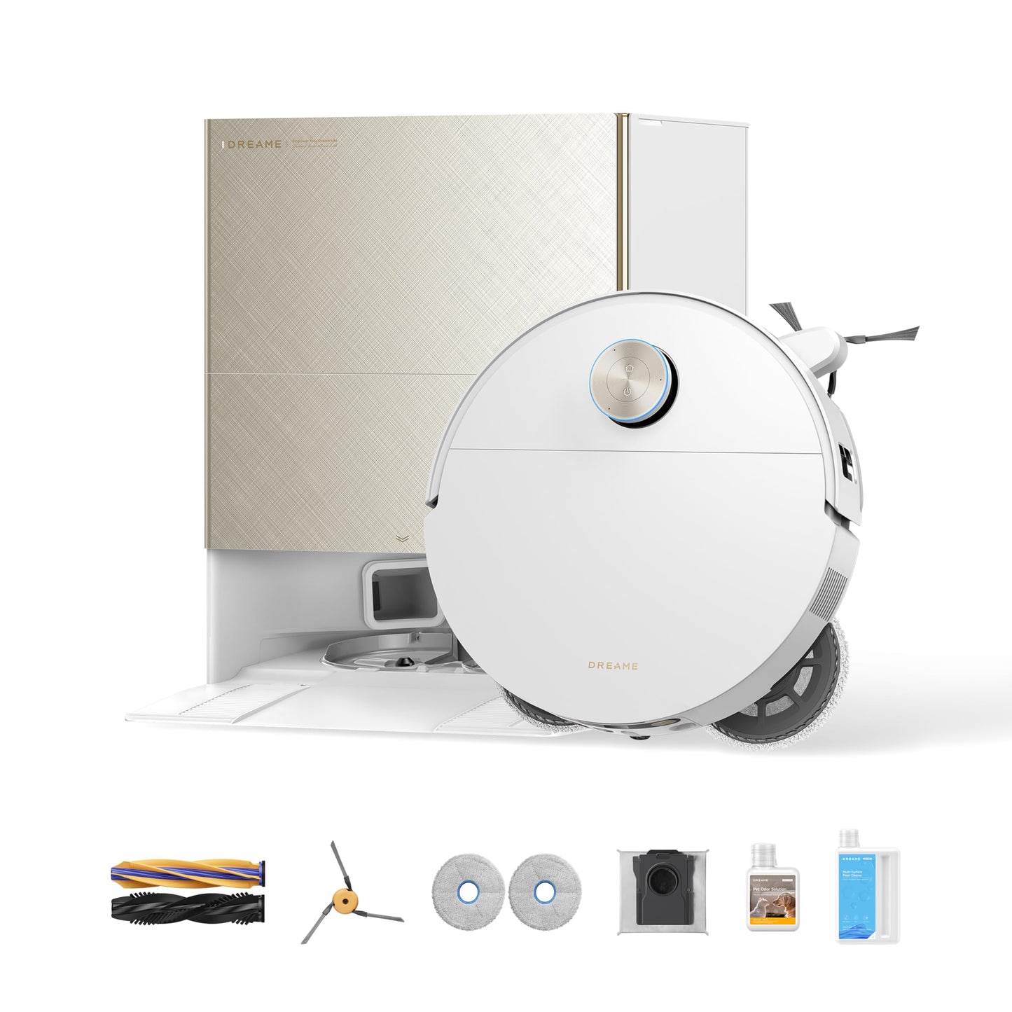 DREAME X60 Ultra Robot Vacuum and Mop, 3.13in Ultra-Thin Design, 3.47in Obstacle Clearing, 35,000Pa Suction, Self Emptying&Refilling, Mop Self-Cleaning, 100% Detangling, 280+Obstacle Avoidance, Black